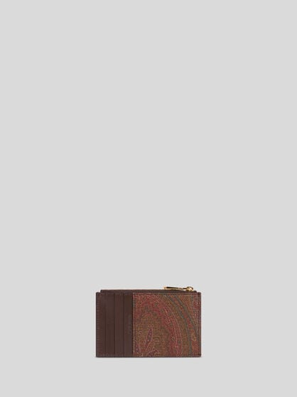 PAISLEY CARD HOLDER WITH COIN
