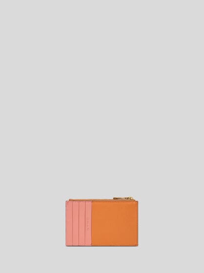 LEATHER CARD HOLDER WITH PEGASO BUTTON