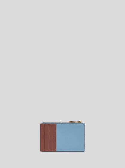 LEATHER CARD HOLDER WITH PEGASO BUTTON