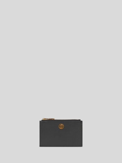 LEATHER CARD HOLDER WITH PEGASO BUTTON