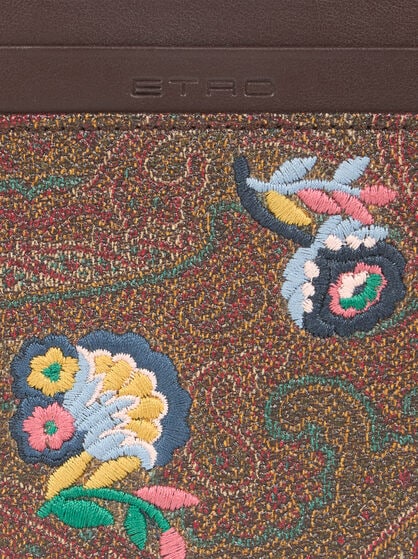 ARNICA CARD HOLDER WITH EMBROIDERY