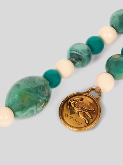 CHARM WITH MARBLES AND PEGASO MEDALLION