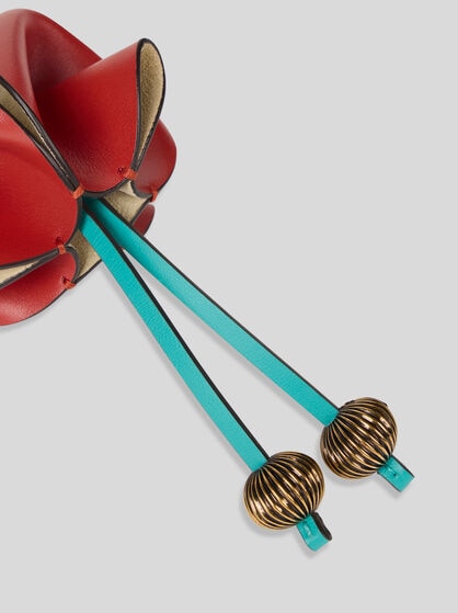 LEATHER FLOWER CHARM
