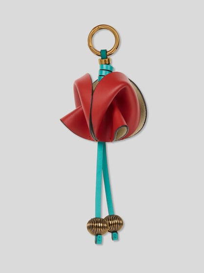LEATHER FLOWER CHARM