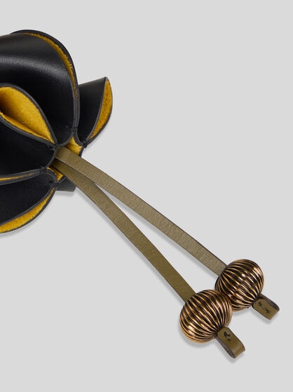 LEATHER FLOWER CHARM
