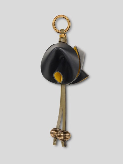 LEATHER FLOWER CHARM