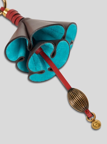 LEATHER FLOWER CHARM