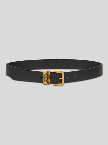 LEATHER BELT WITH JEWEL STONE