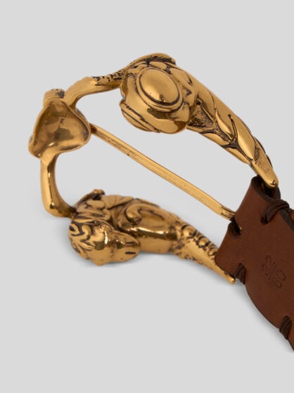 CINTURA IN PELLE CON FIBBIA ANIMALI