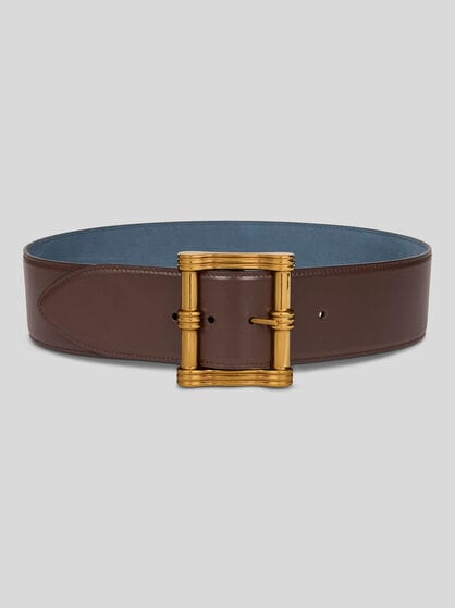 REVERSIBLE LEATHER MAXI BELT