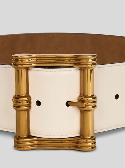 REVERSIBLE LEATHER MAXI BELT