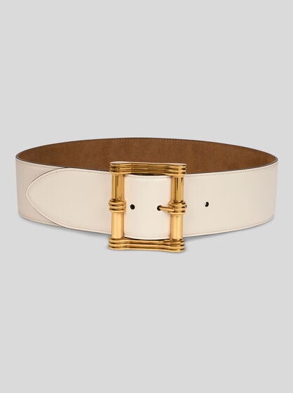 REVERSIBLE LEATHER MAXI BELT