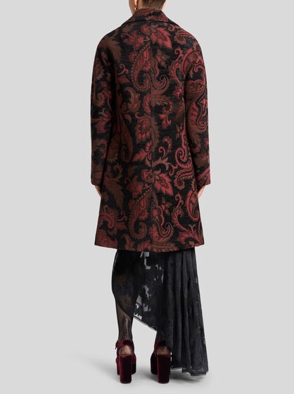 JACQUARD MIDI COAT