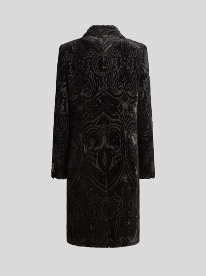 VELVET JACQUARD COAT