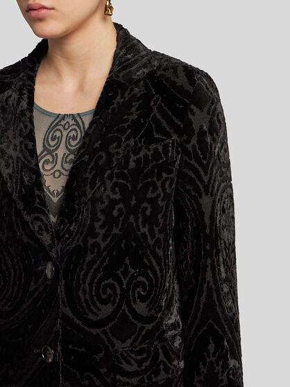 VELVET JACQUARD COAT