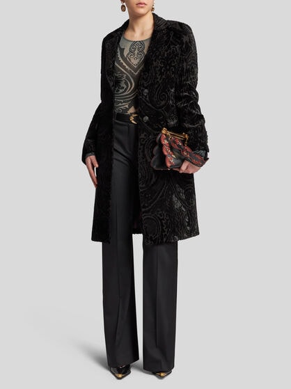 VELVET JACQUARD COAT