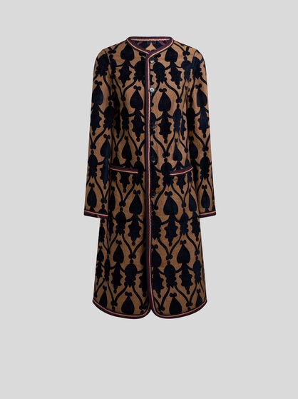 REVERSIBLE CHENILLE JACQUARD COAT