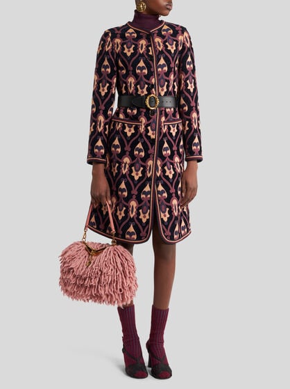 REVERSIBLE CHENILLE JACQUARD COAT