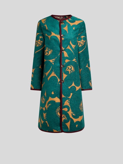 REVERSIBLE CHENILLE JACQUARD COAT