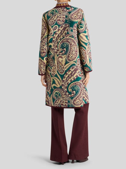 REVERSIBLE CHENILLE JACQUARD COAT
