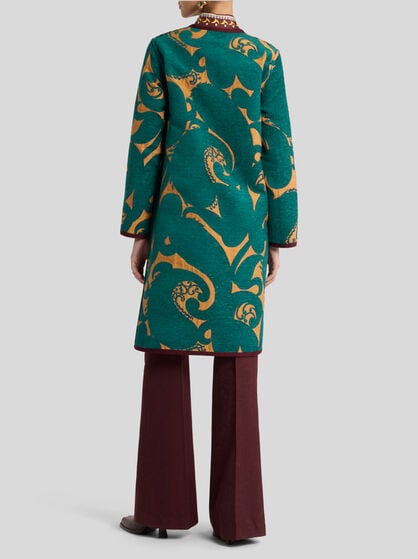 REVERSIBLE CHENILLE JACQUARD COAT