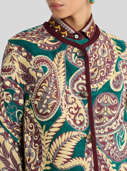 REVERSIBLE CHENILLE JACQUARD COAT