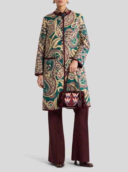 REVERSIBLE CHENILLE JACQUARD COAT