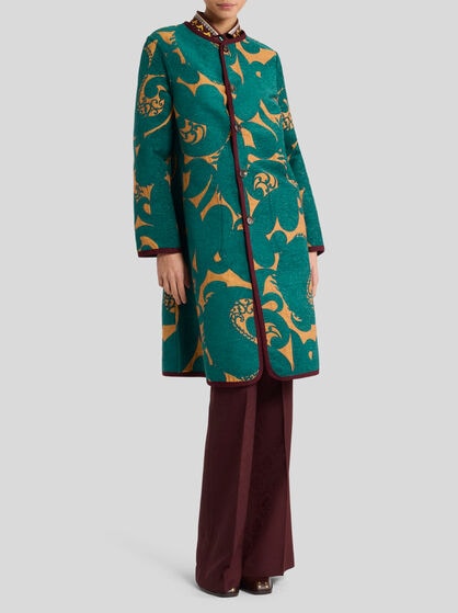 REVERSIBLE CHENILLE JACQUARD COAT