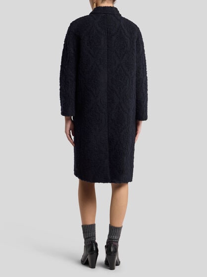 SINGLE-BREASTED WOOL-BLEND COAT