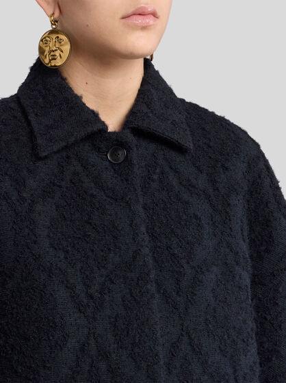 SINGLE-BREASTED WOOL-BLEND COAT