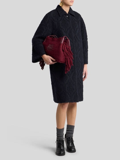 SINGLE-BREASTED WOOL-BLEND COAT