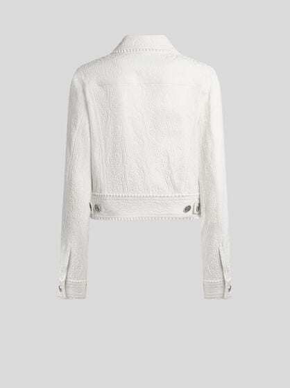 CROPPED PAISLEY JACQUARD JACKET