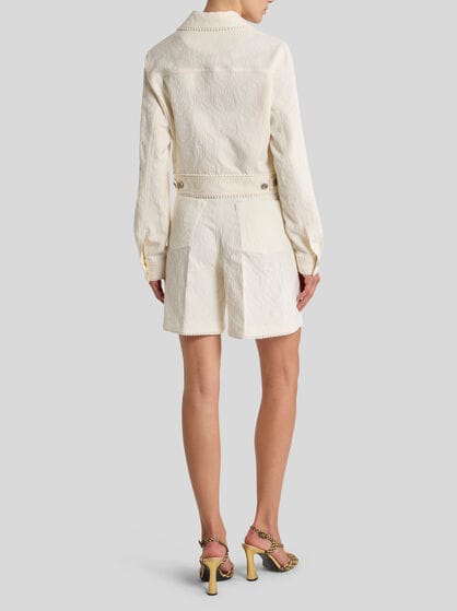 CROPPED PAISLEY JACQUARD JACKET