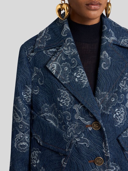 DENIM JACQUARD JACKET