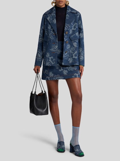 DENIM JACQUARD JACKET