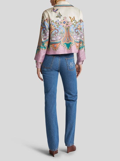 PRINTED SILK JACKET