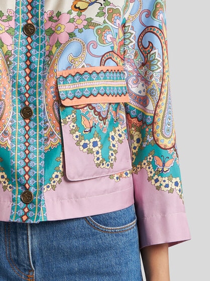 PRINTED SILK JACKET