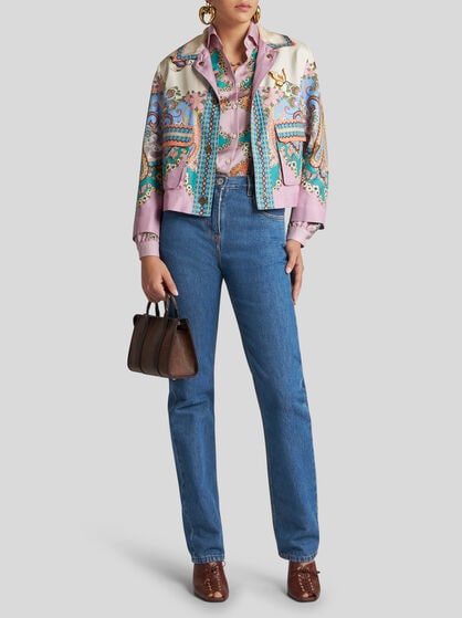PRINTED SILK JACKET