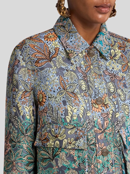 FLORAL JACQUARD JACKET