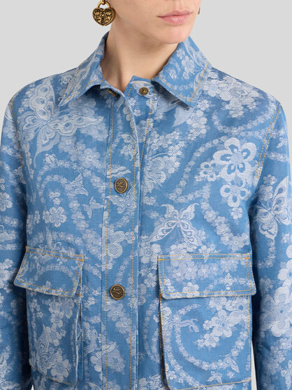 DENIM JACQUARD JACKET