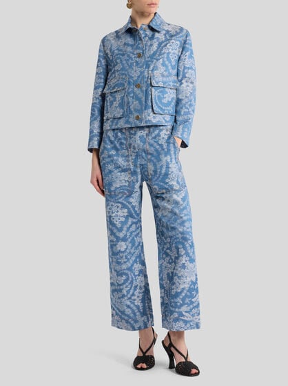 DENIM JACQUARD JACKET