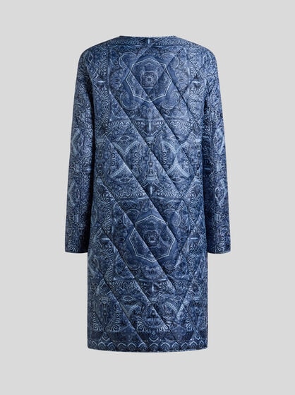 LONG REVERSIBLE QUILTED DOWN JACKET