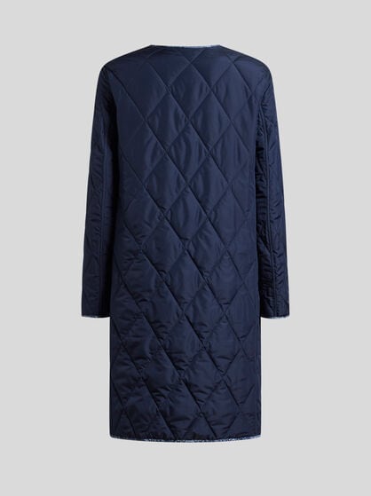 LONG REVERSIBLE QUILTED DOWN JACKET