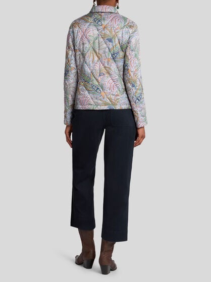QUILTED JACKET WITH PRINT