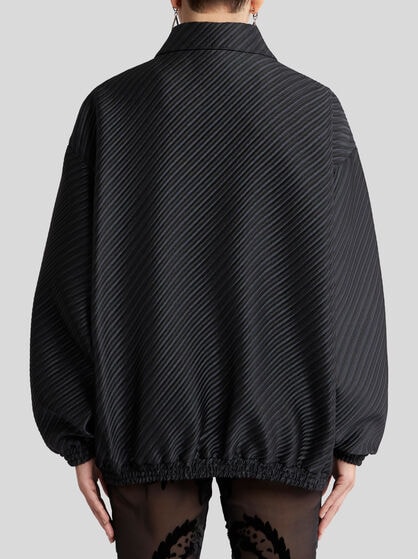 DIAGONAL JACQUARD BOMBER JACKET