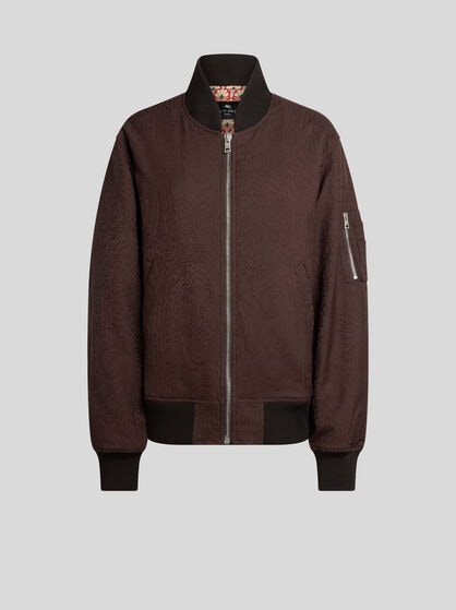 JACQUARD BOMBER JACKET WITH ARNICA MOTIF