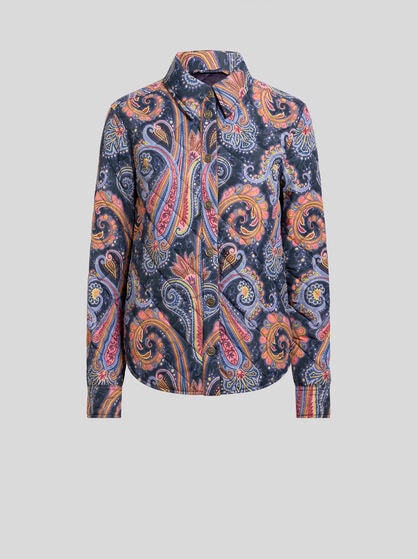 QUILTED OVERSHIRT WITH PAISLEY MOTIF