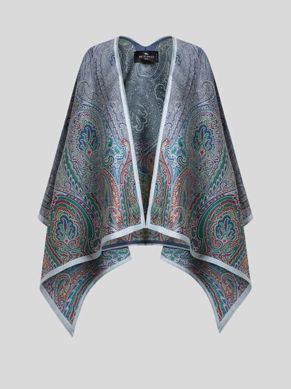 FIL COUPÉ PAISLEY JACQUARD CAPE