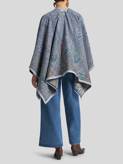 FIL COUPÉ PAISLEY JACQUARD CAPE