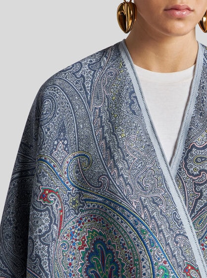 FIL COUPÉ PAISLEY JACQUARD CAPE
